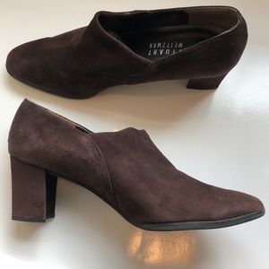 Stuart Weitzman suede brown booties